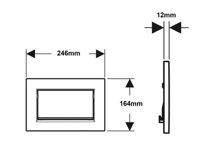 Πλακέτα χειρισμού Stop-and-go flush
Geberit Sigma 10 Square 115.893.45.1 gold-plated Γυαλιστερό 24,6x16,4cm - 2