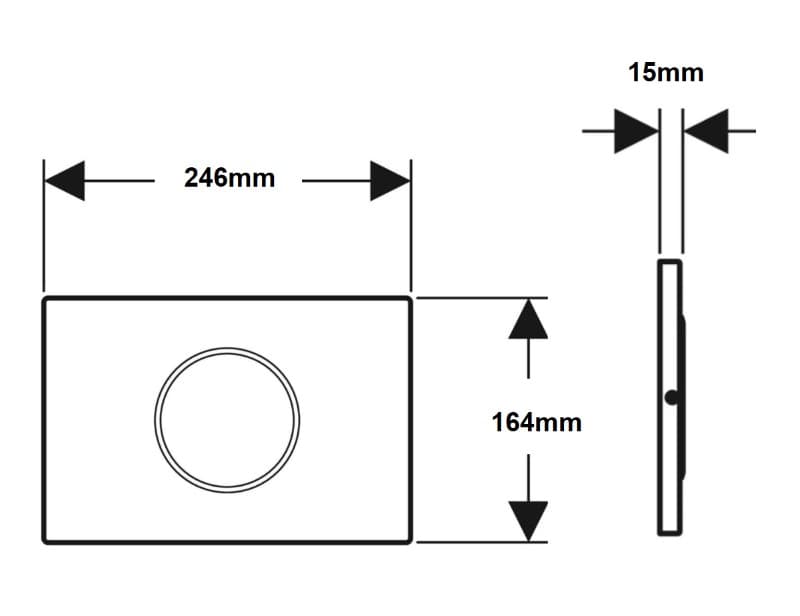 Πλακέτα χειρισμού Touchless, electronic
Geberit Sigma 10 IR 115.907.SN.6 Stainless Steel brushed/pol/br Βουρτσισμένο
24,6x16,4cm - 3