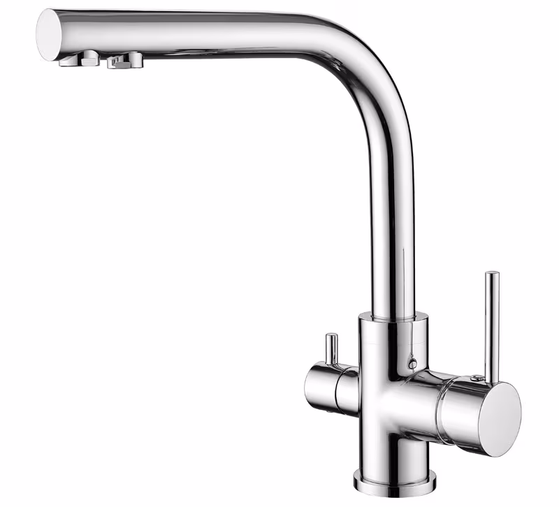Μπαταρία Κουζίνας Helika Akvaduo 2663L-001 Χρώμιο 30,6cm