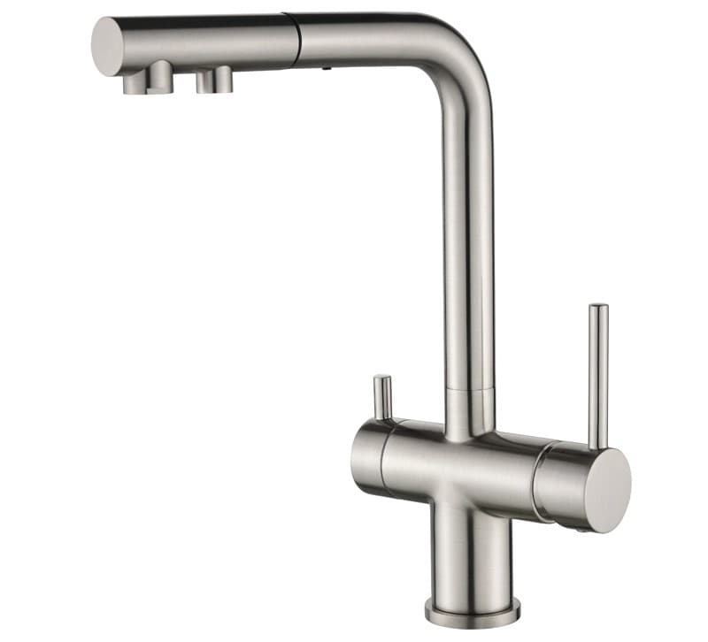 Μπαταρία Κουζίνας Helika Akvaduo Plus 2683-002 Inox Σατινέ 33cm