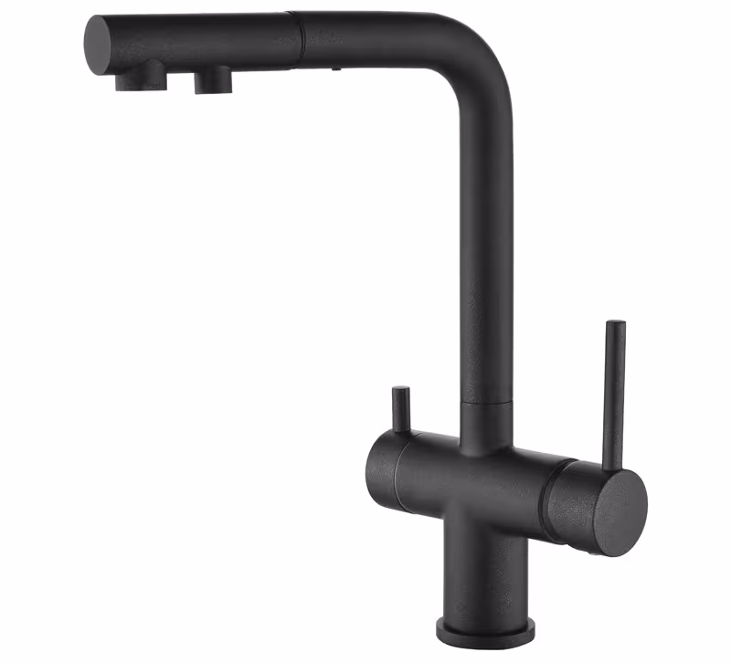 Μπαταρία Κουζίνας Helika Akvaduo Plus 2683-601 Black metallic 33cm