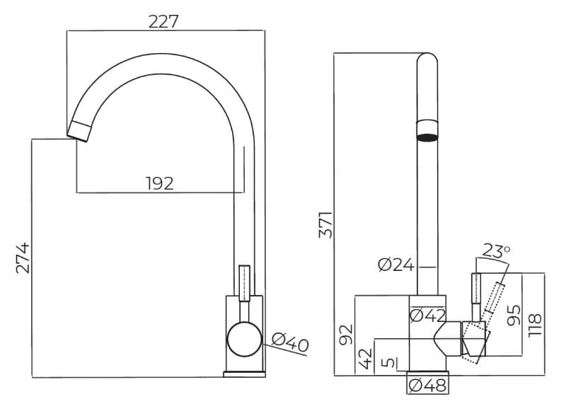 Μπαταρία Κουζίνας Helika Forte 5553E2-001 Χρώμιο 30,3cm - 2