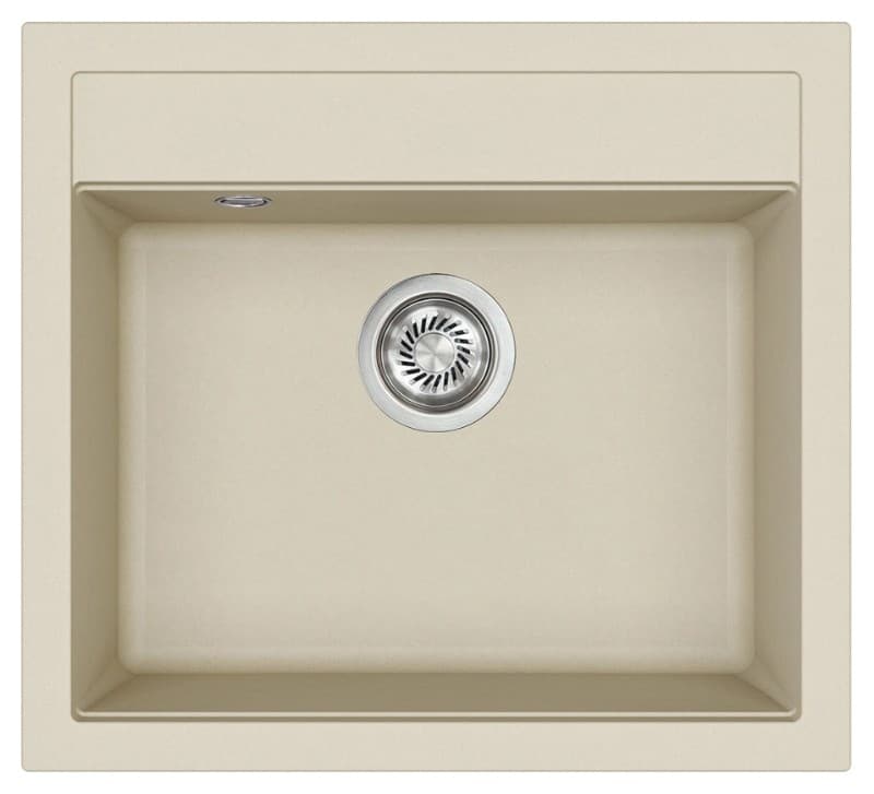 Νεροχύτης κουζίνας γρανιτένιος Helika Quadro SQQ100W-111 Silica 56,5×51 (ένθετος)
