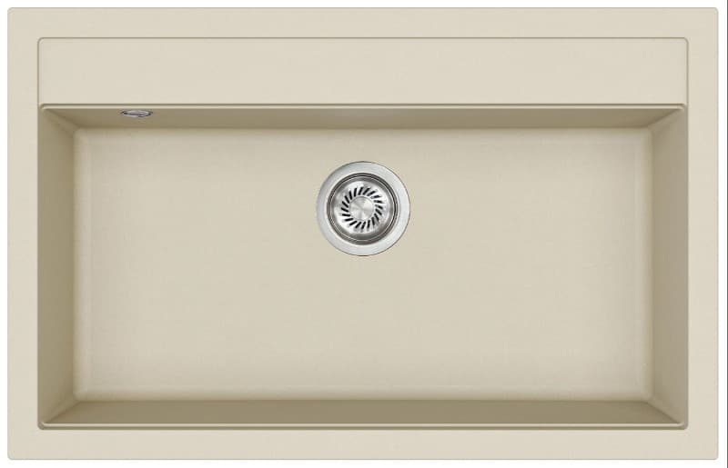 Νεροχύτης κουζίνας γρανιτένιος Helika Quadro SQQ103W-111 Silica 79×51 (ένθετος)