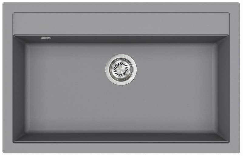 Νεροχύτης κουζίνας γρανιτένιος Helika Quadro SQQ103W-202 Alumetallic 79×51 (ένθετος)