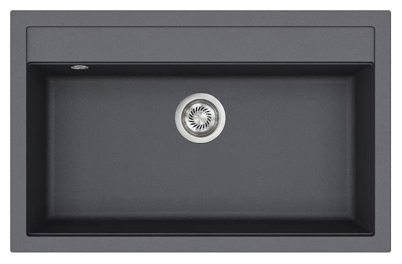 Νεροχύτης κουζίνας γρανιτένιος Helika Quadro SQQ103W-222 Γραφίτης 79×51 (ένθετος)