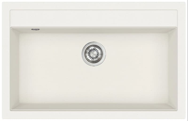 Νεροχύτης κουζίνας γρανιτένιος Helika Quadro SQQ103W-710 Alba 79×51 (ένθετος)