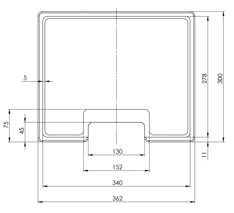 Ξύλο κοπής για νεροχύτες Tesa Helika SQQ-362 36,2x30cm - 2