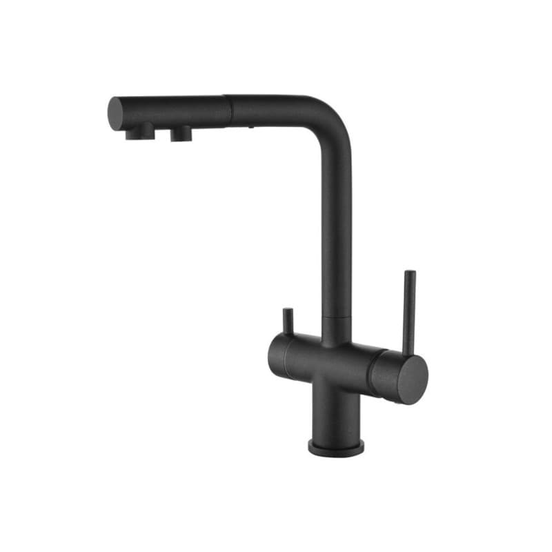 Μπαταρία Κουζίνας Helika Akvaduo Plus 2683-T Γραφίτης PVD 33cm