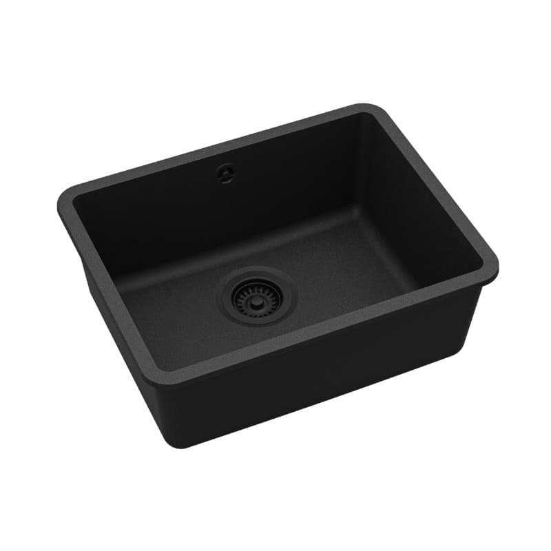 Νεροχύτης κουζίνας γρανιτένιος Helika Arca SQA102AQP-601 Black metallic 58,5×46 (υποκαθήμενος) - 3