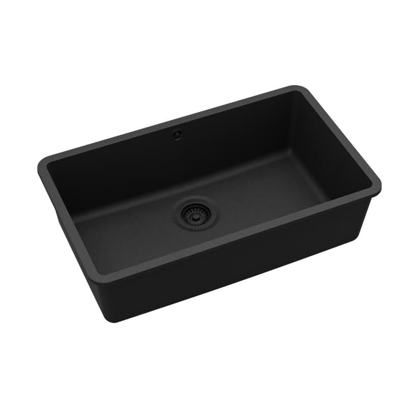 Νεροχύτης κουζίνας γρανιτένιος Helika Arca SQA104AQP-601 Black metallic 81×48 (υποκαθήμενος) - 3