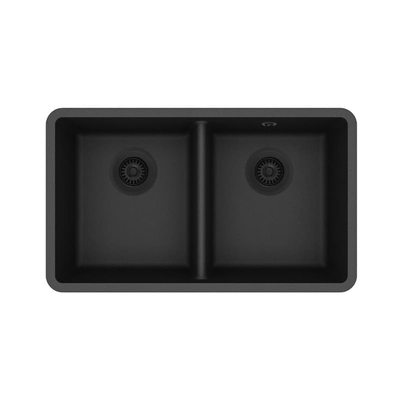 Νεροχύτης κουζίνας γρανιτένιος Helika Arca SQA200AQP-601 Black metallic 81×48 (υποκαθήμενος)