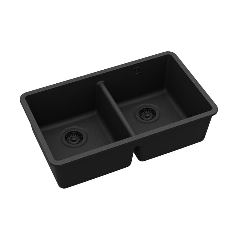 Νεροχύτης κουζίνας γρανιτένιος Helika Arca SQA200AQP-601 Black metallic 81×48 (υποκαθήμενος) - 3