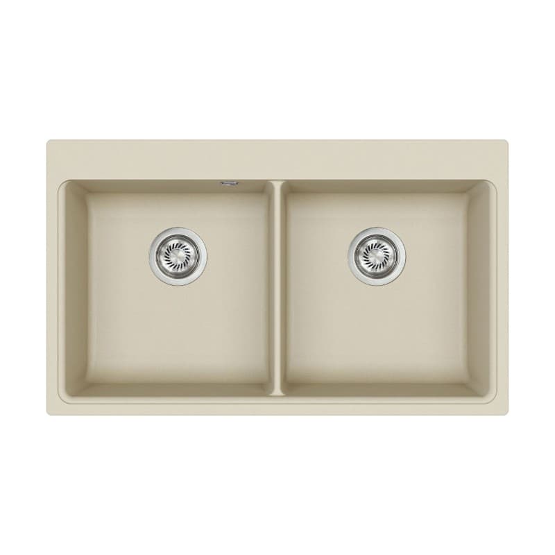 Νεροχύτης κουζίνας γρανιτένιος Helika Magna SQM200W-111 Silica 86×51 (ένθετος)