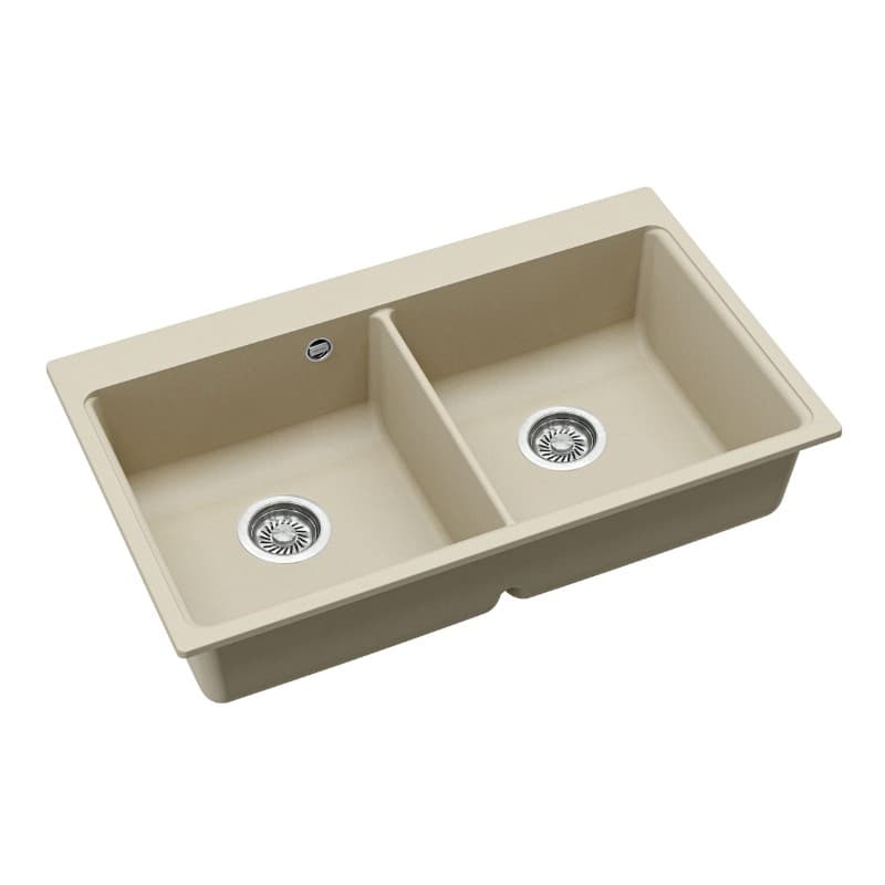 Νεροχύτης κουζίνας γρανιτένιος Helika Magna SQM200W-111 Silica 86×51 (ένθετος) - 3