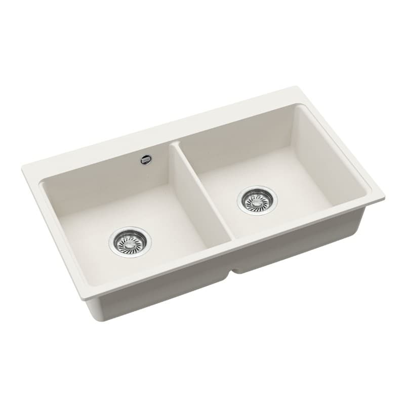 Νεροχύτης κουζίνας γρανιτένιος Helika Magna SQM200W-710 Alba 86×51 (ένθετος) - 3