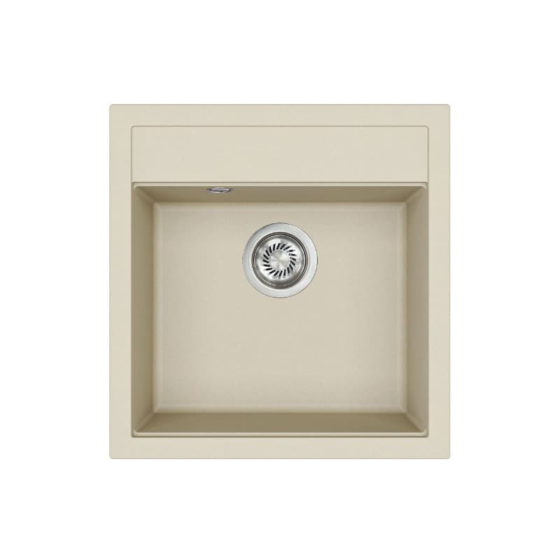 Νεροχύτης κουζίνας γρανιτένιος Helika Tesa SQT100W-111 Silica 49×51 (ένθετος)