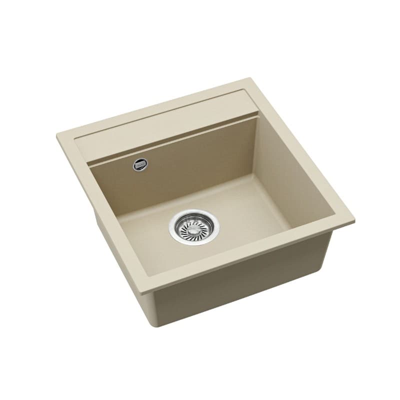 Νεροχύτης κουζίνας γρανιτένιος Helika Tesa SQT100W-111 Silica 49×51 (ένθετος) - 3