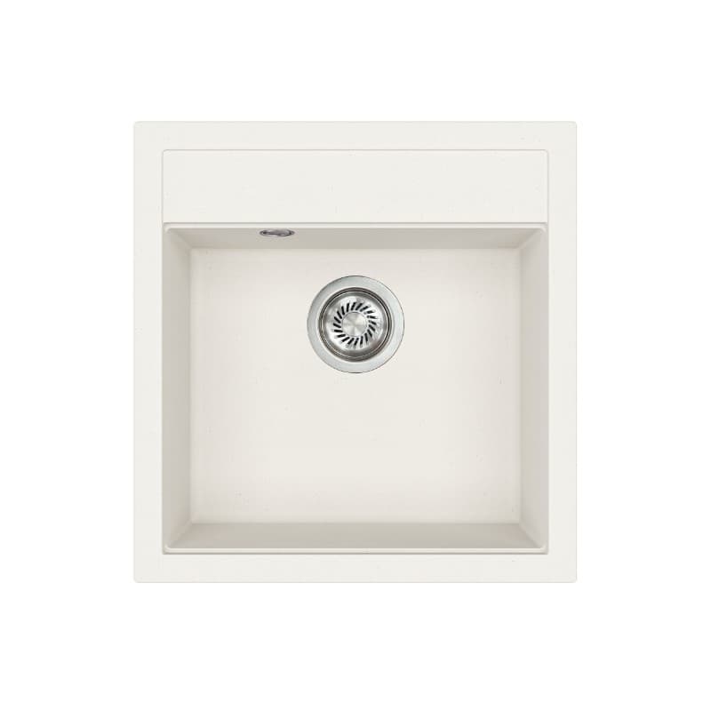 Νεροχύτης κουζίνας γρανιτένιος Helika Tesa SQT100W-710 Alba 49×51 (ένθετος)