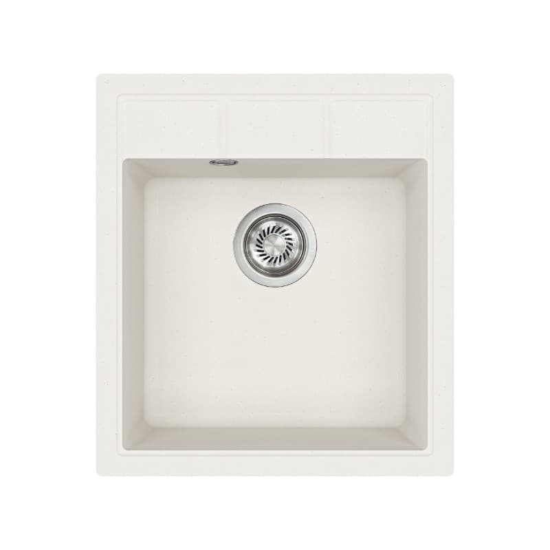 Νεροχύτης κουζίνας γρανιτένιος Helika Nova SQN100-710W Alba 46×51,5cm (ένθετος)