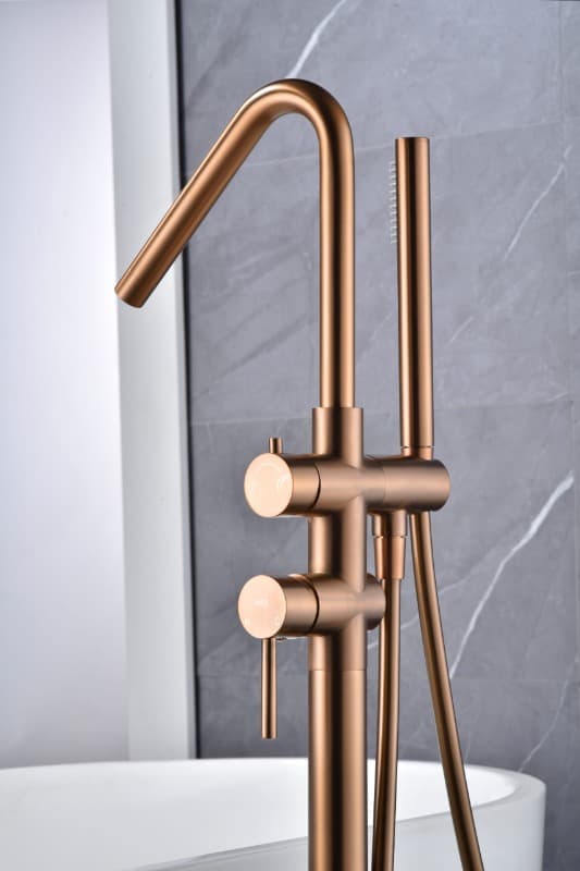Μπαταρία Λουτρού Επιδαπέδια Imex Corcega BBECO1/ORC Ματ Rose Gold / Χαλκός PVD - 2