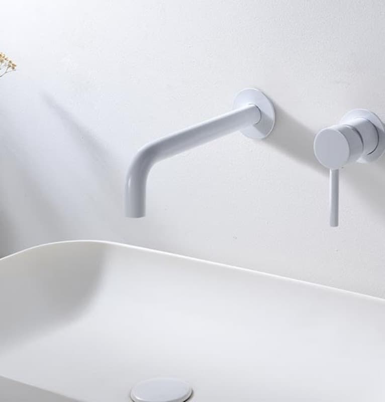 Μπαταρία Νιπτήρος Εντοιχισμού Imex Etna GLT023/BL Ματ Λευκό - 2