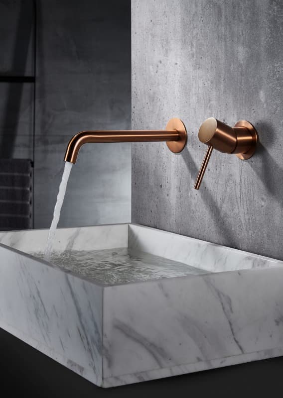 Μπαταρία Νιπτήρος Εντοιχισμού Imex Monza GLM039/ORC Ματ Rose Gold / Χαλκός PVD - 2