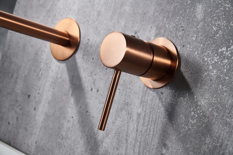Μπαταρία Νιπτήρος Εντοιχισμού Imex Monza GLM039/ORC Ματ Rose Gold / Χαλκός PVD - 3