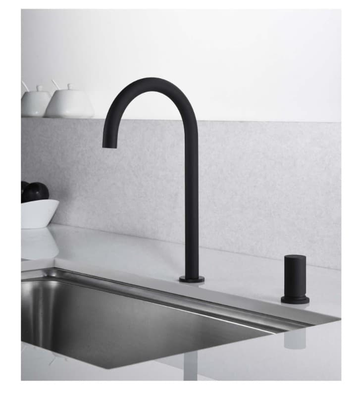 Μπαταρία κουζίνας Imex Manacor GCM001/NG Ματ Μαύρο Υ35,5cm (2 οπών) - 3