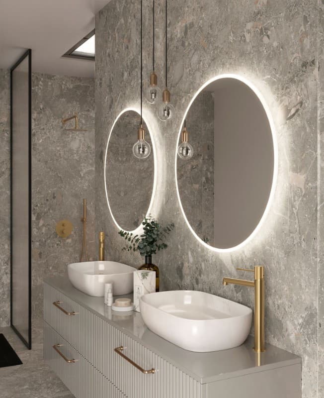 Καθρέπτης μπάνιου με Led Imex Belgica BELG003/100 Φ100cm