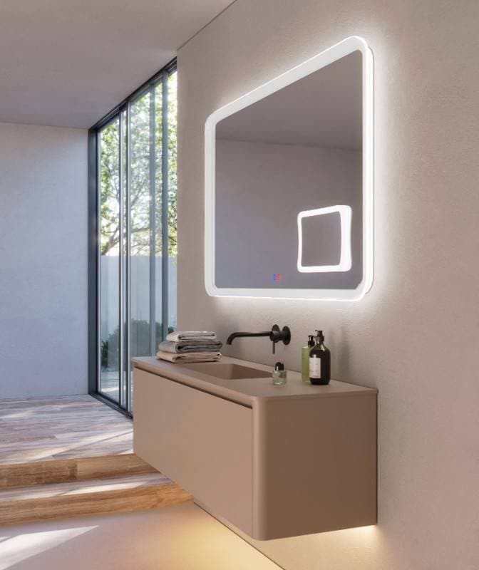 Καθρέπτης μπάνιου με Led Imex Duomo DUOM038/140BL Ματ Λευκό 140x80cm