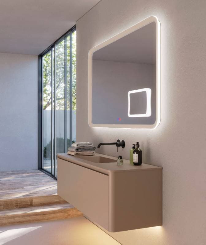 Καθρέπτης μπάνιου με Led Imex Duomo DUOM038/140MK Μόκα 140x80cm