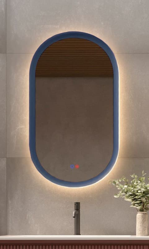 Καθρέπτης μπάνιου με Led Imex Milano MILA036/90AO Μπλε Ωκεανού 50x90cm