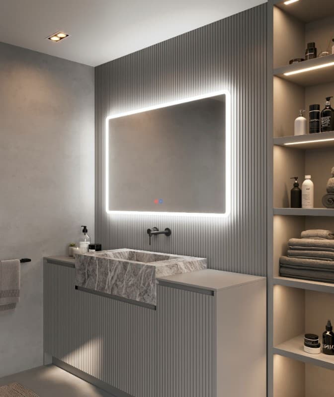 Καθρέπτης μπάνιου με Led Imex Praga PRAG014/60 60x80cm - 2
