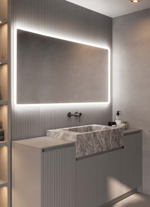 Καθρέπτης μπάνιου με Led Imex Praga PRAG014/100 100x80cm - 2