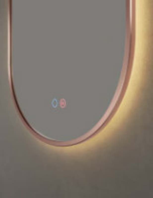 Καθρέπτης μπάνιου με Led Imex Tokyo TOKY022/90ORC Ματ Rose Gold / Χαλκός PVD 50x90cm - 2