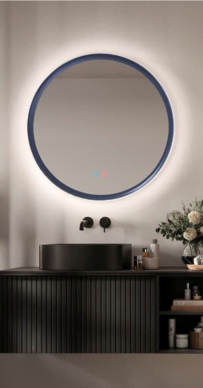 Καθρέπτης μπάνιου με Led Imex Torino TORI037/60AO Μπλε Ωκεανού Φ60cm