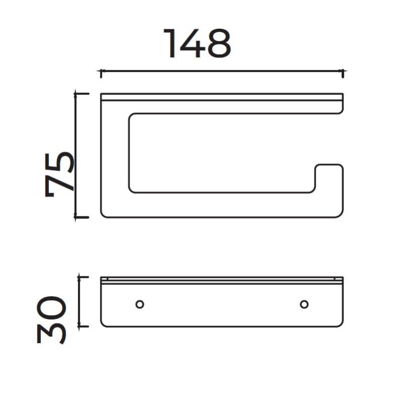 Χαρτοθήκη Imex Form CAF008-08/OC Ματ Χρυσό PVD 14,8x7,5x3cm - 2