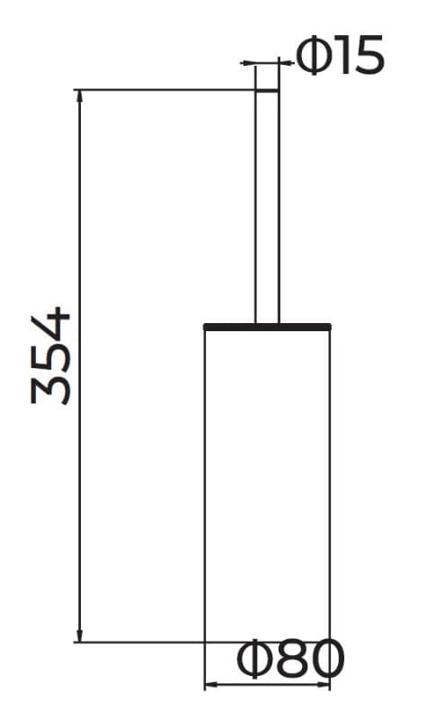 Πιγκάλ Επιδαπέδιο Imex Pure CAP005-06/OC Ματ Χρυσό PVD Φ8x35,4cm - 2