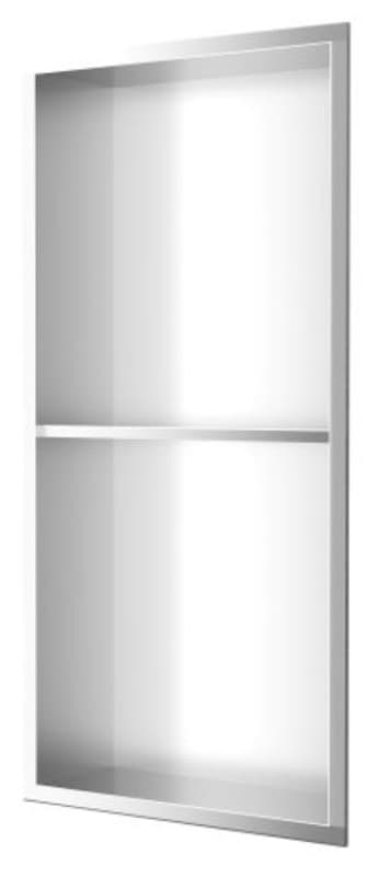 Εσοχή τοίχου με ράφι Imex Artic HOR003/NQ Ματ Νίκελ 33x63x10cm