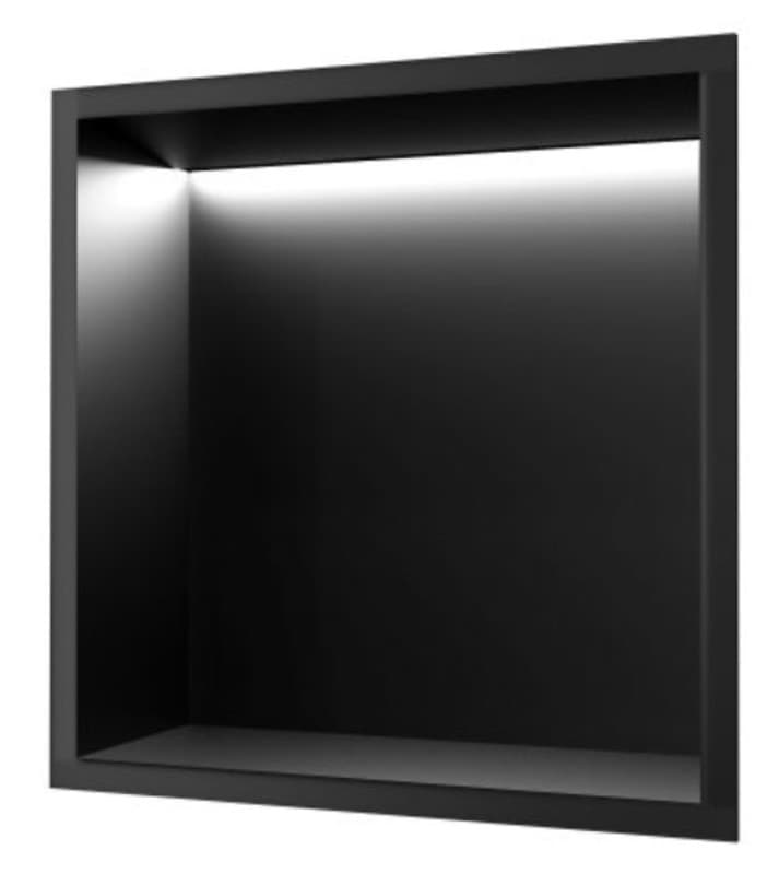 Εσοχή τοίχου µε φως LED (άνω πλευρά) Imex Indic HOR004/NG Ματ Μαύρο 33x33x10cm