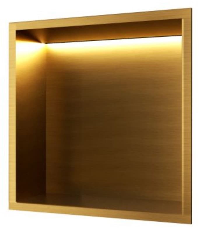 Εσοχή τοίχου µε φως LED (άνω πλευρά) Imex Indic HOR004/OC Ματ Χρυσό PVD 33x33x10cm