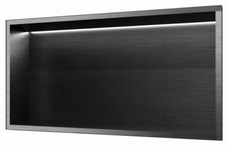 Εσοχή τοίχου µε φως LED (άνω πλευρά) Imex Oceanic HOR005/BGM Black Gun Metal PVD 63x33x10cm