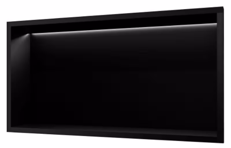 Εσοχή τοίχου µε φως LED (άνω πλευρά) Imex Oceanic HOR005/NG Ματ Μαύρο 63x33x10cm
