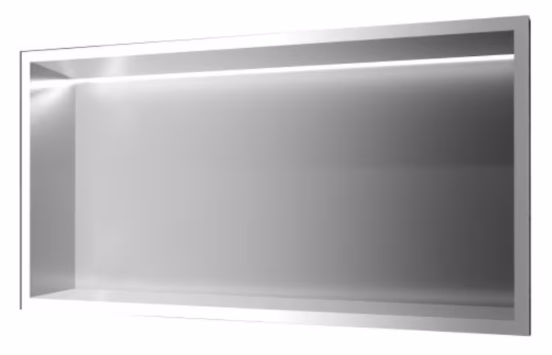 Εσοχή τοίχου µε φως LED (άνω πλευρά) Imex Oceanic HOR005/NQ Ματ Νίκελ 63x33x10cm