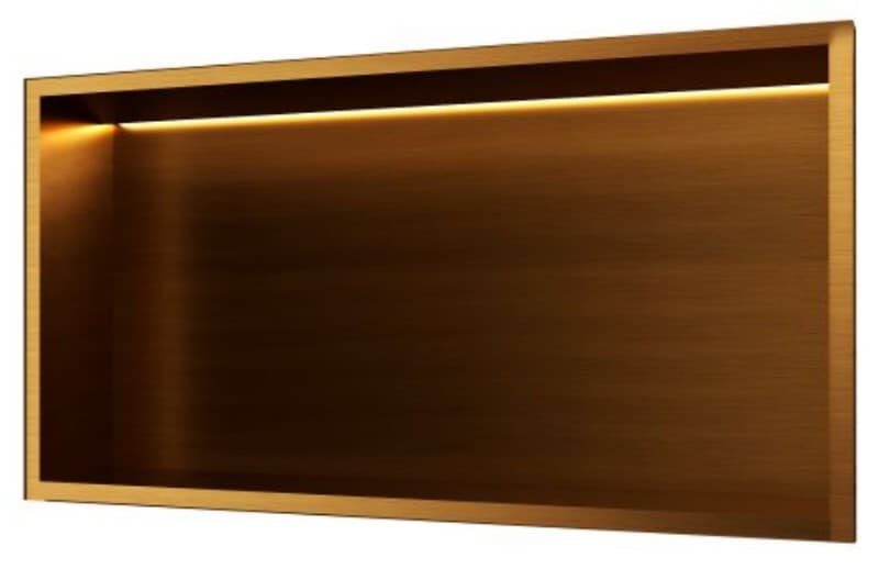 Εσοχή τοίχου µε φως LED (άνω πλευρά) Imex Oceanic HOR005/OC Ματ Χρυσό PVD 63x33x10cm