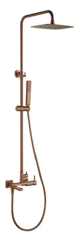 Κολώνα Ντους με Μπαταρία Imex Toscana BDT064-B/ORC Ματ Rose Gold / Χαλκός PVD