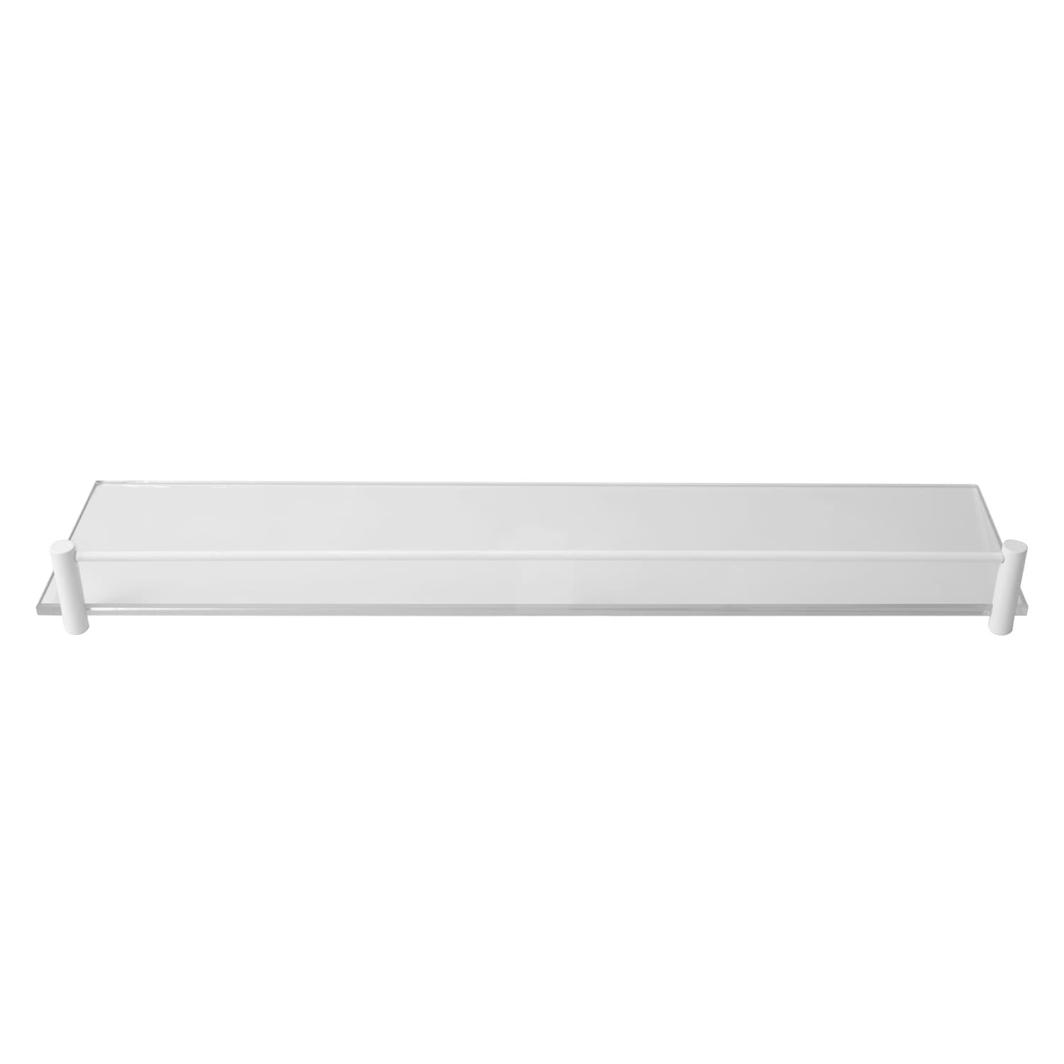Εταζέρα με διάφανο γυαλί Karag Mensole 064466 Ματ Λευκό 40×10×4cm (χωρίς στηρίγματα)