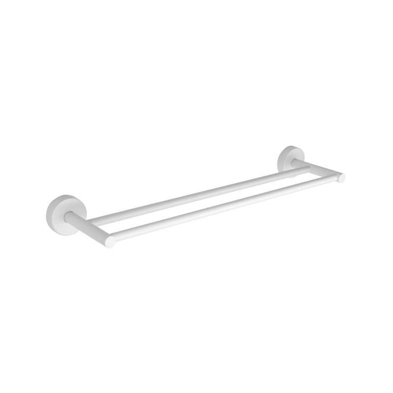 Πετσετοκρεμάστρα διπλή Karag Uno 125266 Ματ Λευκό 50×11,5cm