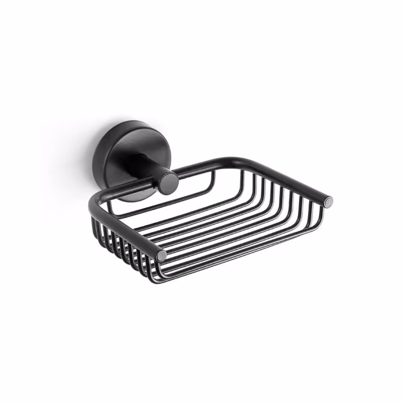 Σαπουνοθήκη Επιτοίχια Karag Uno 130355 Ματ Μαύρο 13x14x5,5cm